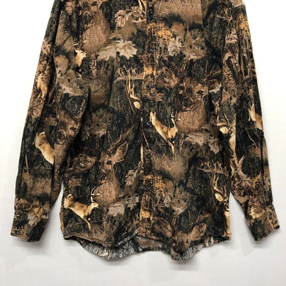 Red Head Men Long Sleeve Camo Camouflage Button Shirt Top Size Large B324 -5 - Picture 11 of 14